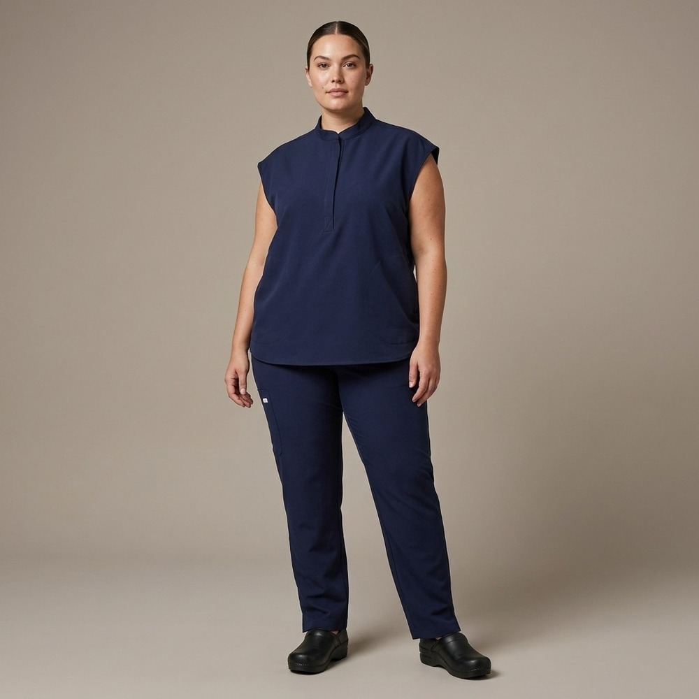 FIGS Women Scrub Set XL Navy Blue FIONx Rafaela Oversized Top Yola Pants NWT